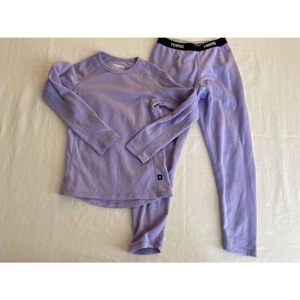 REIMA Lani Thermolite Thermal Base Layer Long Underwear Pajama Set 120 Lavender